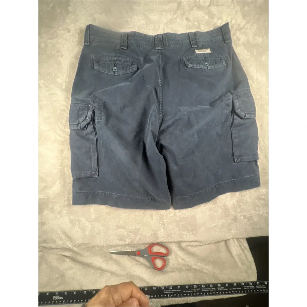 Polo Ralph Lauren Cargo Shorts Men‎ 42L Navy Blue Classic Fit Chino Pockets Flap